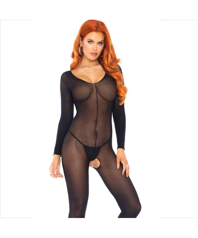 leg avenue bodystocking manica lunga nero