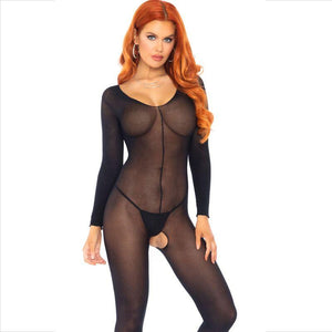 leg avenue bodystocking manica lunga nero