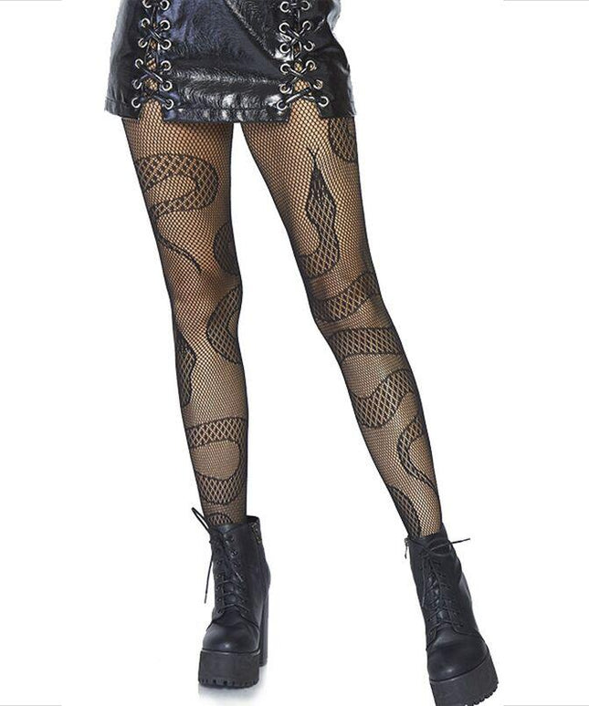 leg avenue calze a rete serpenti nere