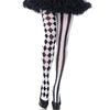 leg avenue collant arlecchino nero bianco