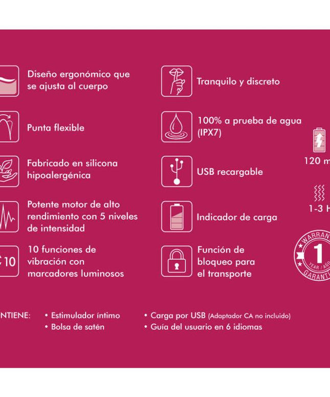 shunga espositore da 6 massaggiatori intiti fucsia