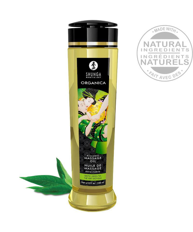 shunga olio da massaggio biologico te verde 240 ml