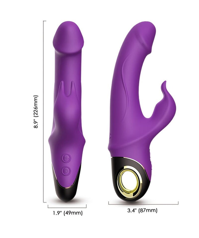 ARMONY - VIBRATORE DILDO METEROR RABBIT ROTATOR VIOLA
