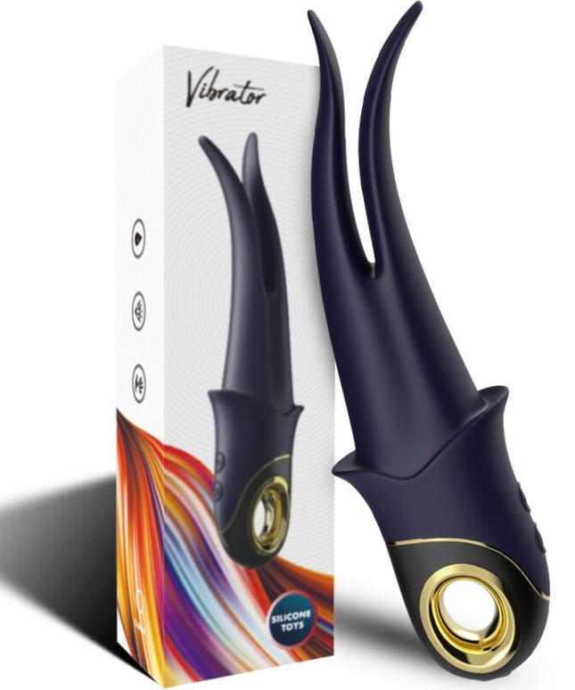 ARMONY - VIBRATORE OMBRA DOPPIA TESTA TEASING BLU