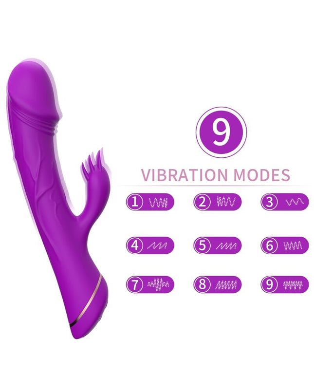 ARMONY - VIBRATORE DILDO CONIGLIO IN SILICONE VIOLA
