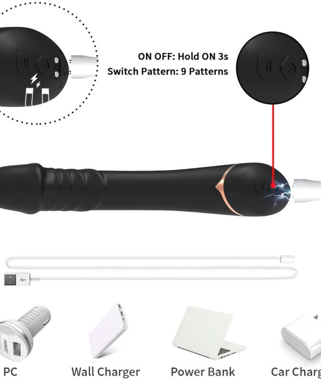 ARMONY - VIBRATORE DILDO IN SILICONE NERO