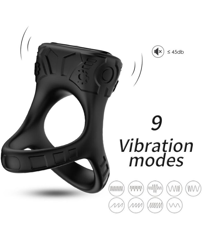 ARMONY - ANELLO VIBRATORE E MULTIPOSIZIONE NERO