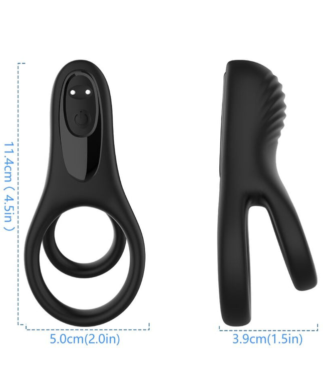 ARMONY - VIBRATORE DOPPIO ANELLO NERO