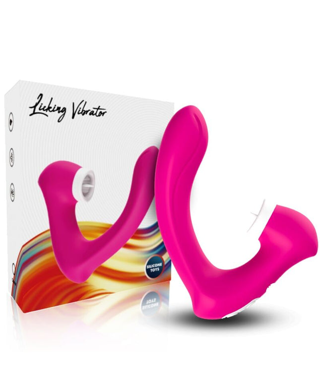 ARMONY - SECRETKISS LECCARE IL CLITORITE VIBRANTE E IL VIBRATORE CURVO FUCSIA