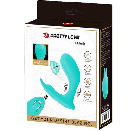 pretty love telecomando idabelle vibrazione e pulsazione blu