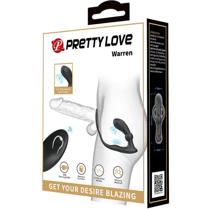 pretty love anello anale e vibratore warren black