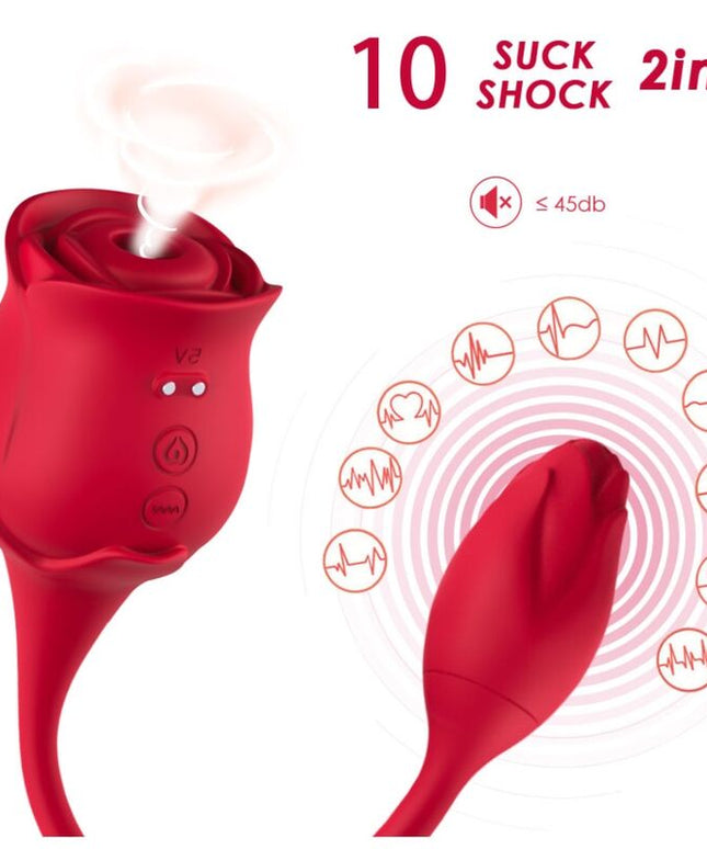 ARMONY - LECCATURA VIBRANTE DEL CLITORIDE ROSA E VIBRATORE ROSSO