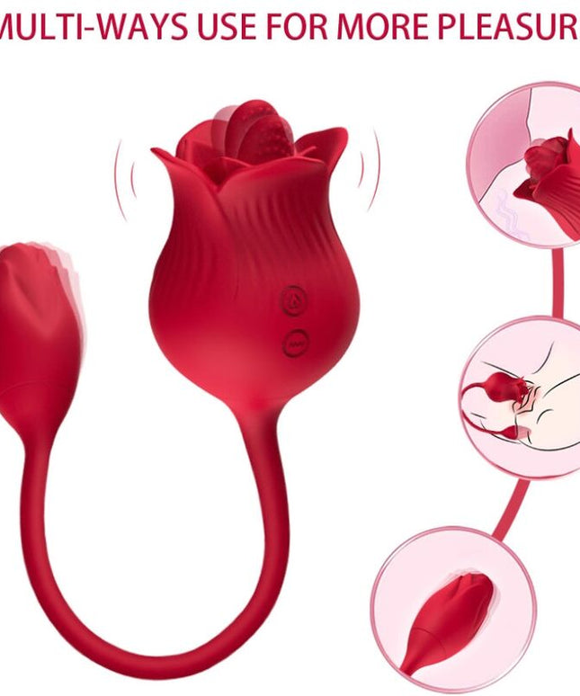 ARMONY - VIBRATORE ROSA CON COLA ROSSO
