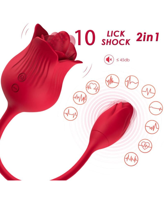 ARMONY - VIBRATORE ROSA CON COLA ROSSO