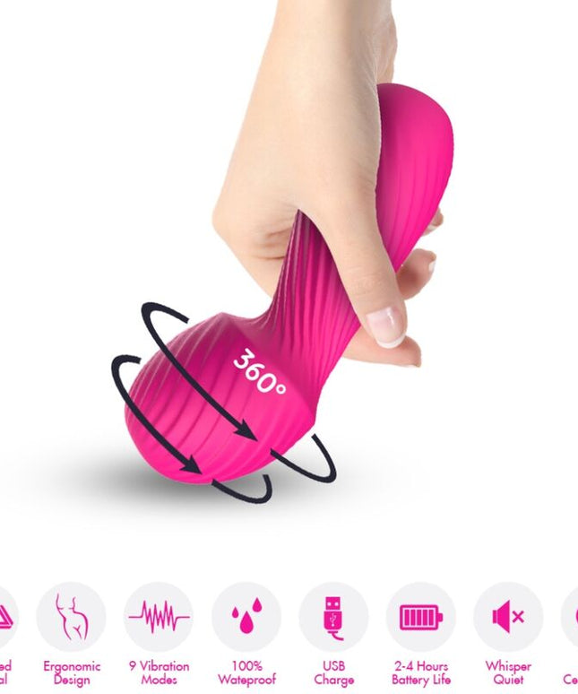 ARMONY - MASSAGGIATORE DAZZLE E VIBRATORE PICCOLO FUCSIA