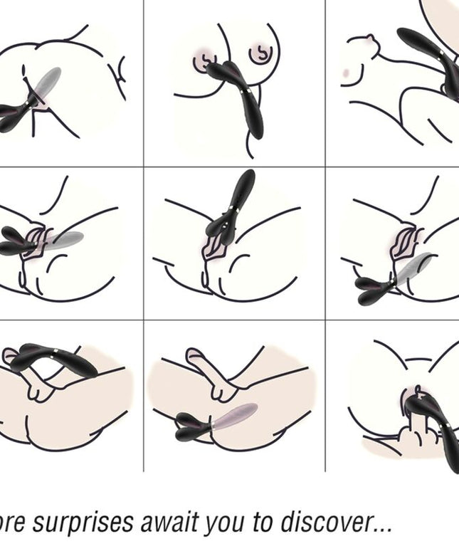 ARMONY - MASSAGGIATORE E VIBRATORE Y-WAND DOPPIA TESTA NERO