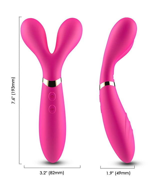 ARMONY - MASSAGGIATORE E VIBRATORE A Y-WAND DOPPIA TESTA FUCSIA