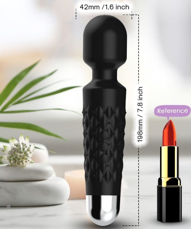 ARMONY - MASSAGGIATORE E VIBRATORE POSTINO TESTA SUPER FLESSIBILE NERA