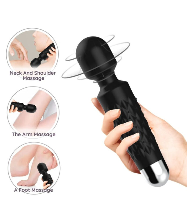 ARMONY - MASSAGGIATORE E VIBRATORE POSTINO TESTA SUPER FLESSIBILE NERA