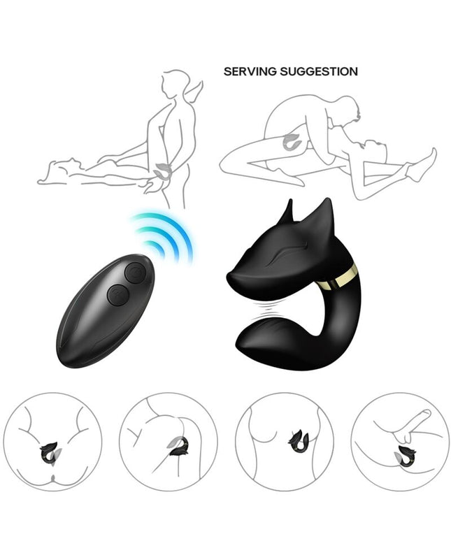 ARMONY - VIBRATORE FOX PER COPPIA TELECOMANDO NERO