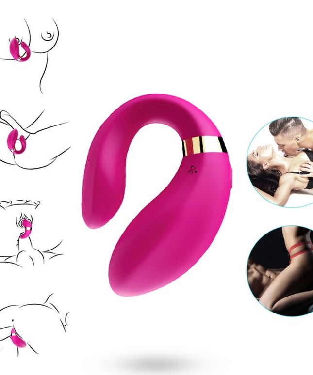 ARMONY - VIBRATORE A MEZZALUNA PER COPPIA TELECOMANDO FUCSIA