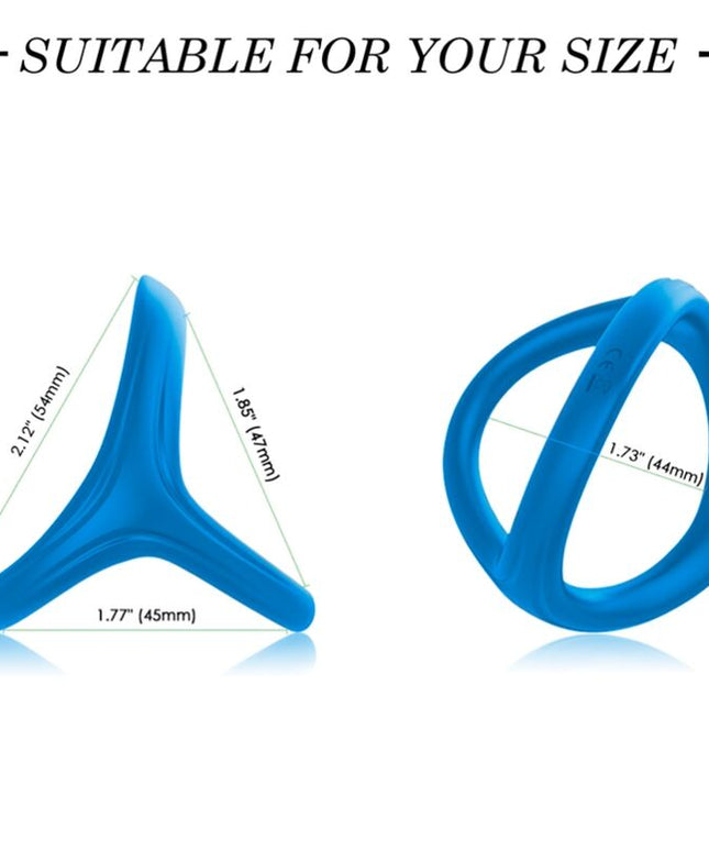 ARMONY - ANELLO TRESOR DOPPIO IN SILICONE BLU