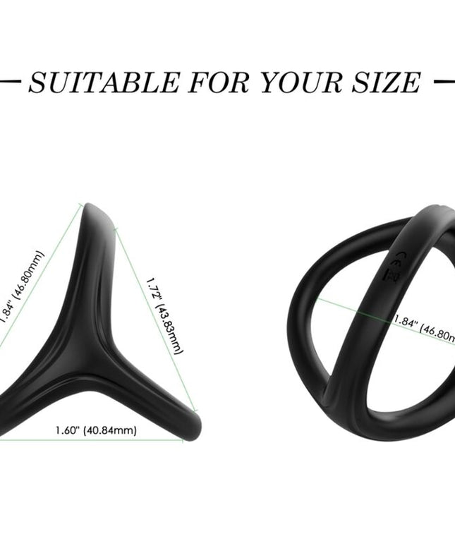 ARMONY - ANELLO TRESOR DOPPIO IN SILICONE NERO