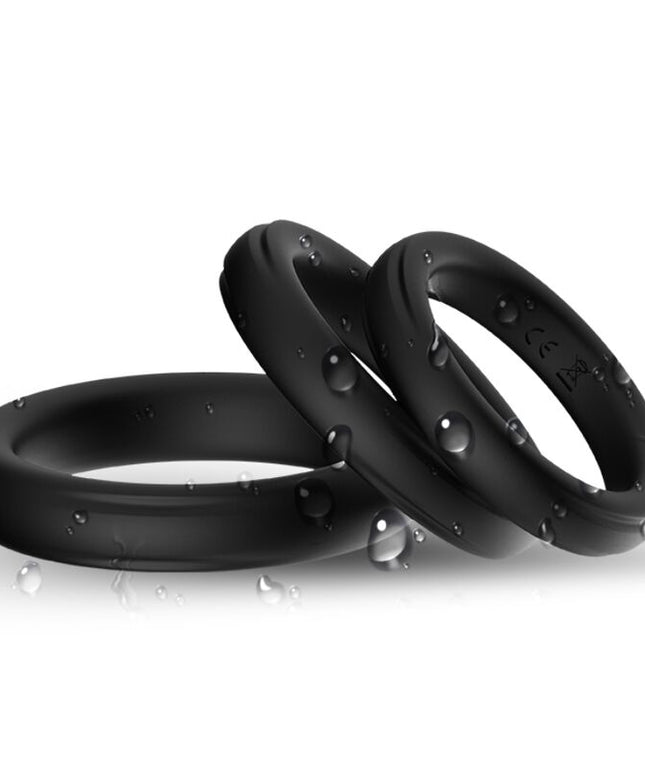 ARMONY - ANELLO TRIPLO IN SILICONE NERO