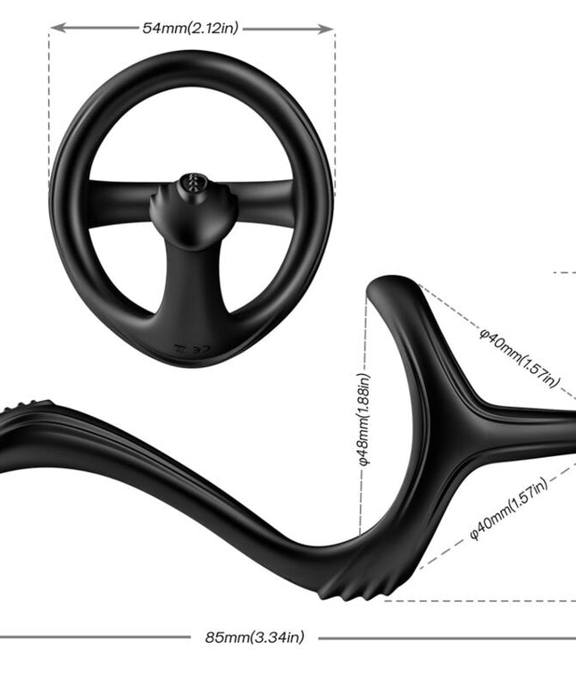 ARMONY - ANELLO DOPPIO ANALE TREASURE NERO