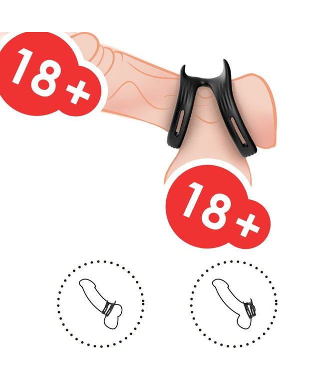 ARMONY - ANELLO DOPPIO ELASTICO DUALRING NERO