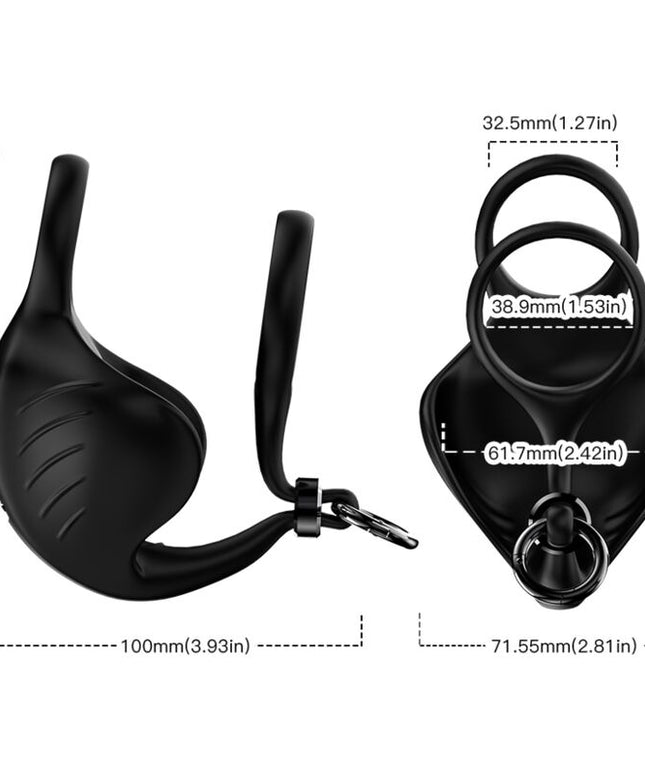 ARMONY - ANELLO VIBRATORE MANTA SCROTO NERO