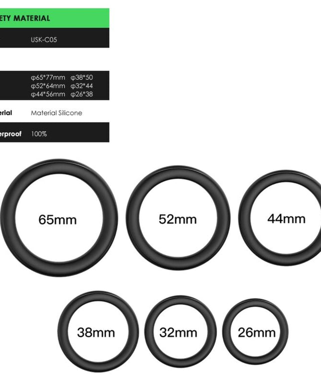 ARMONY - ANELLI DI CHIUSURA IN SILICONE NERO