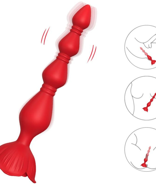 ARMONY - PAGODA VIBRATORE ROSA E PLUG ANALE ROSSO