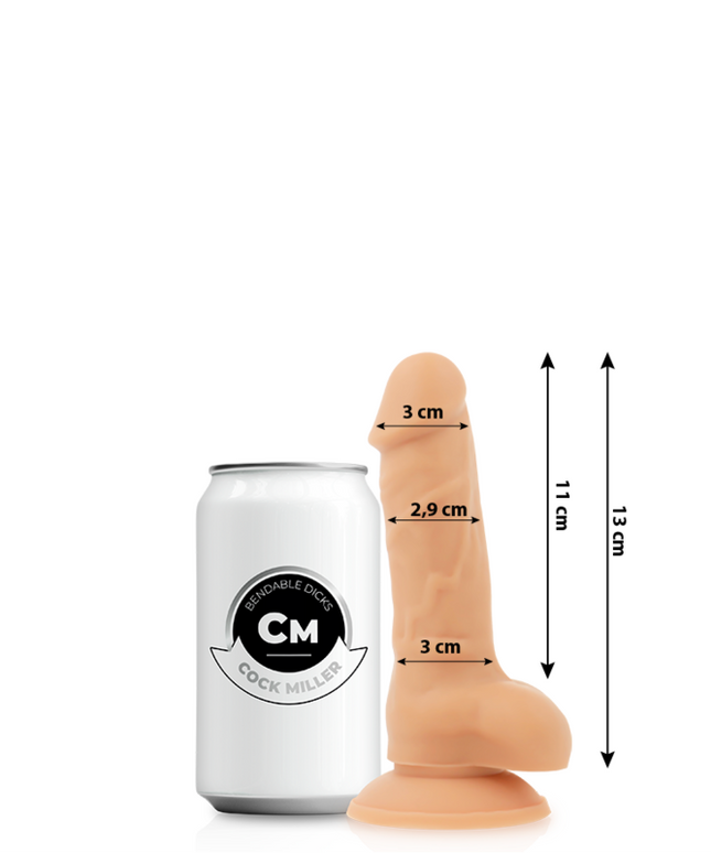 COCK MILLER - COCKSIL IN SILICONE DENSIT ARTICOLABILE 13 CM