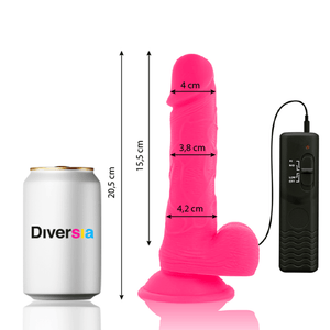 diversia dildo vibrante flessibile rosa 20 5 cm o 4 2 cm