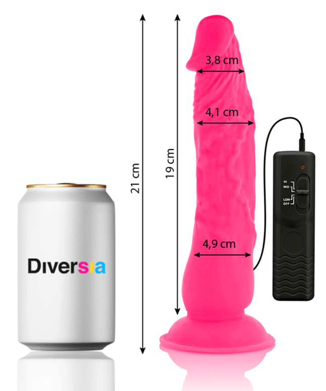 diversia dildo vibrante flessibile rosa 21 cm o 4 9 cm