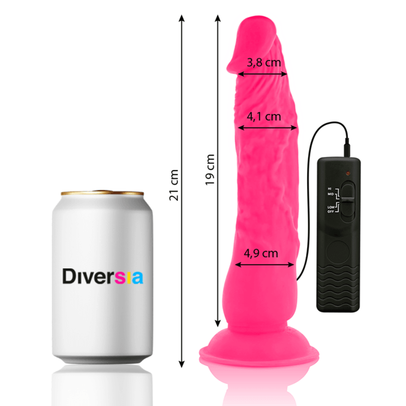 diversia dildo vibrante flessibile rosa 21 cm o 4 9 cm