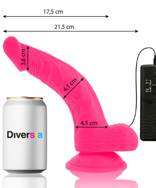 diversia dildo vibrante flessibile rosa 21 5 cm o 4 5 cm