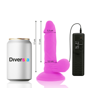 diversia dildo vibrante flessibile viola 17 cm o 3 3 cm