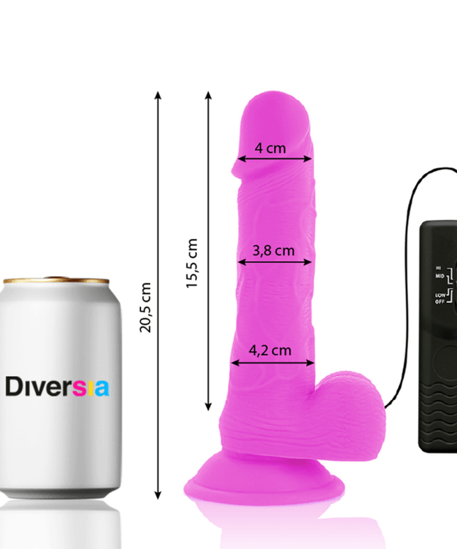 diversia dildo vibrante flessibile viola 20 5 cm o 4 2 cm