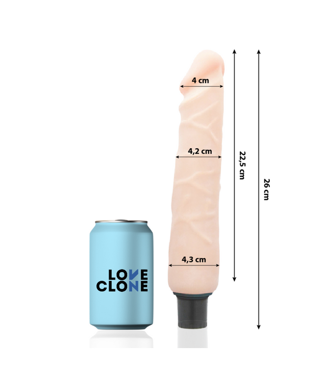 LOVECLONE - VIBRATORE AUTOLUBRIFICANTE JANSEN 26 CM -O- 4.2 CM