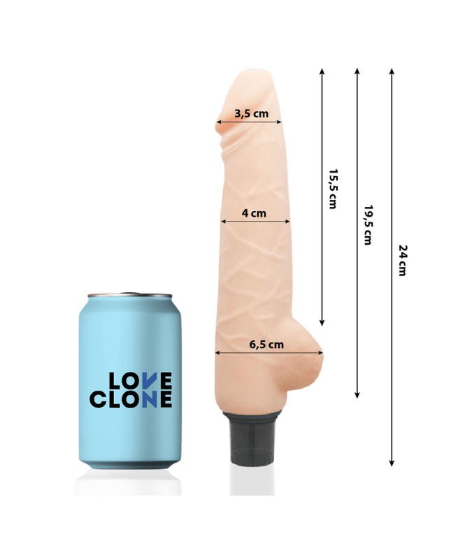 loveclone vibratore harald autolubrificante 24 cm o 4 cm