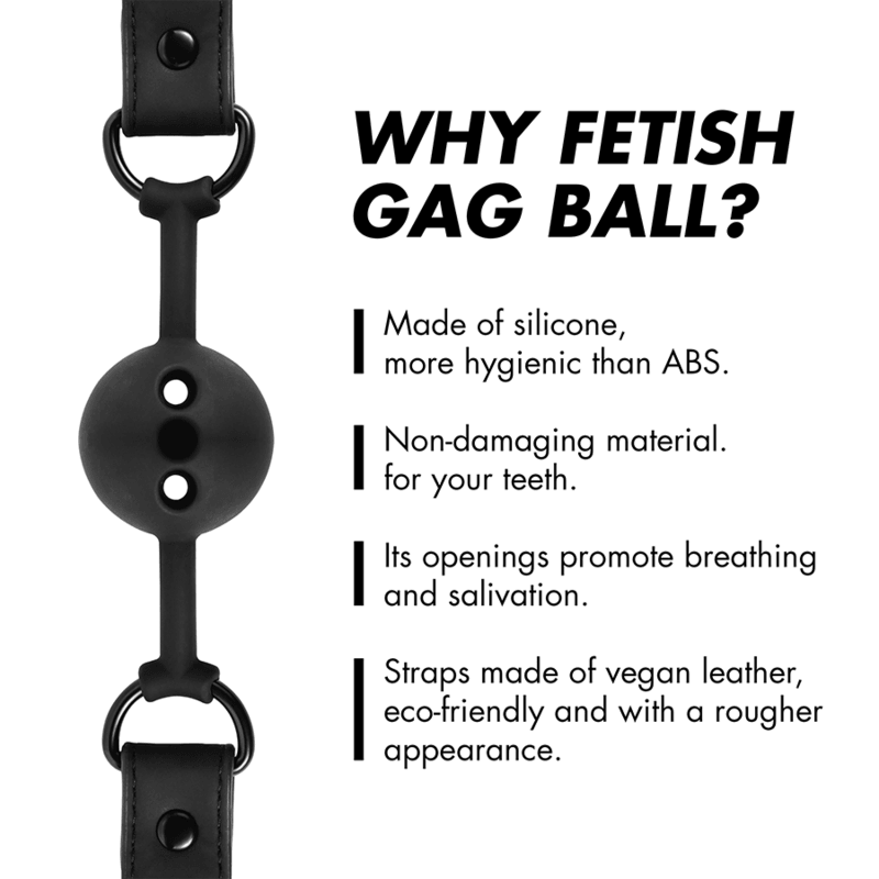 fetish submissive bondage ball gag in silicone traspirante