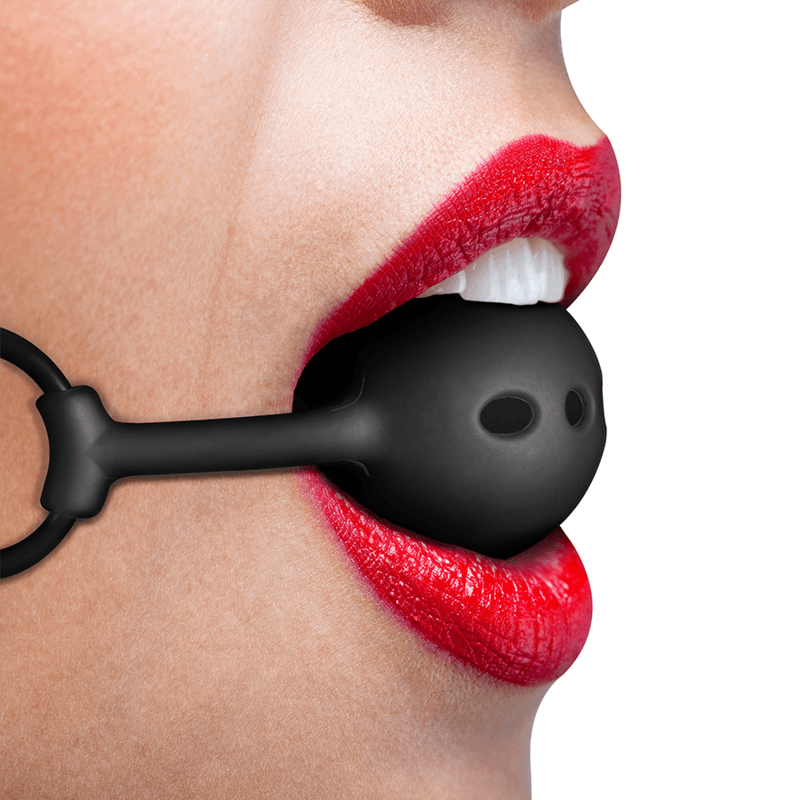 fetish submissive bondage ball gag in silicone traspirante