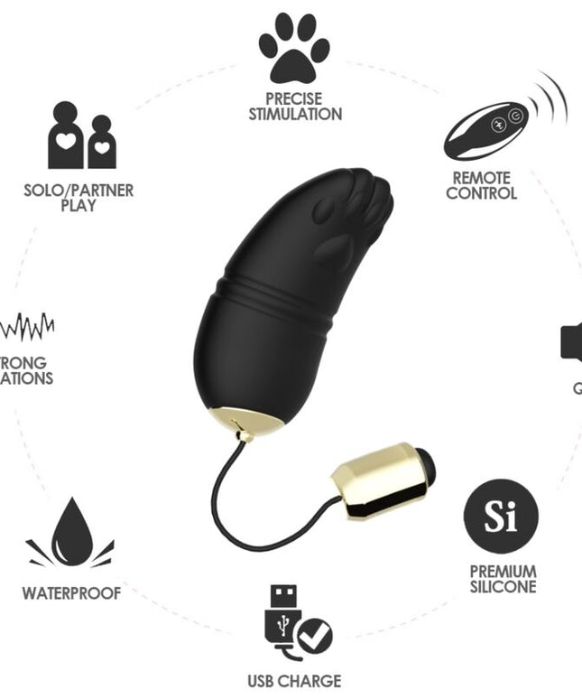 ARMONY - VIBRATORE KITTY EGG G-SPOT TELECOMANDO NERO