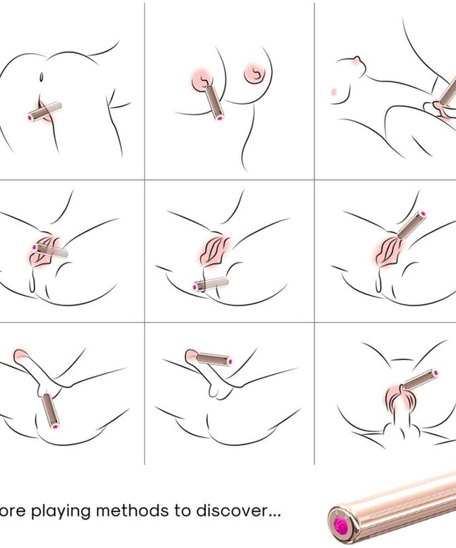 ARMONY - PROIETTILE VIBRATORE TESTATA DORATA 2 CM x 8.8 CM