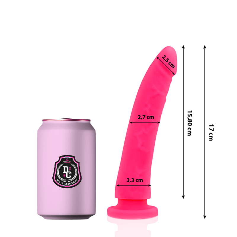 delta club toys dildo medico rosa in silicone 17 cm o 3 cm