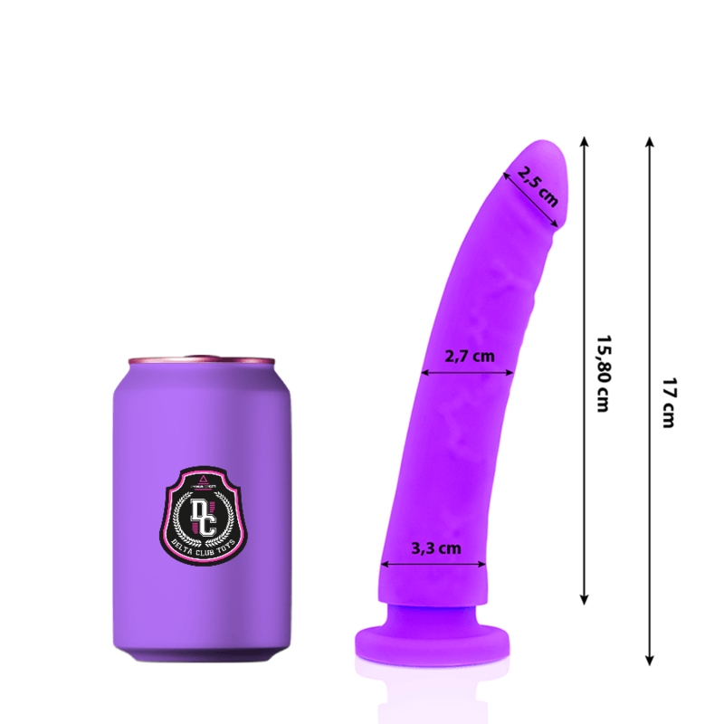 delta club toys dildo medico lilla in silicone 17 cm o 3 cm