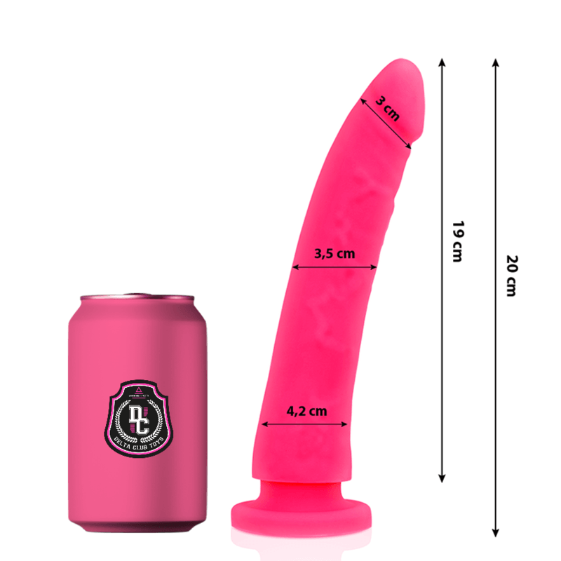 delta club toys dildo medico rosa in silicone 20 cm o 4 cm