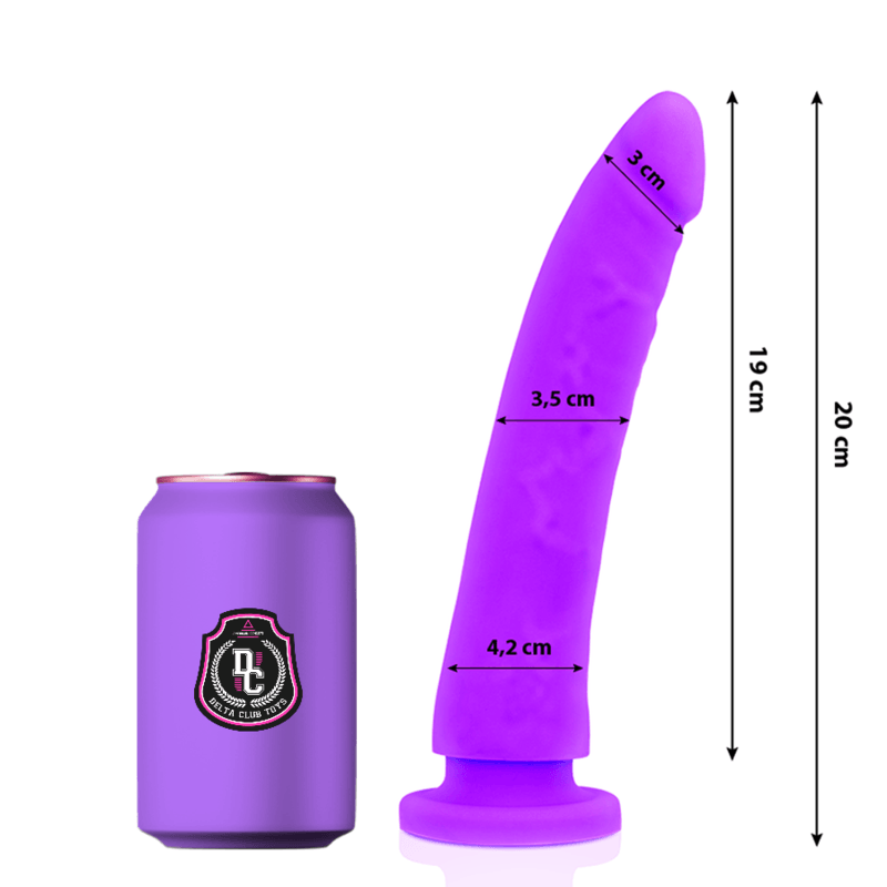 delta club toys dildo medico lilla in silicone 20 cm o 4 cm